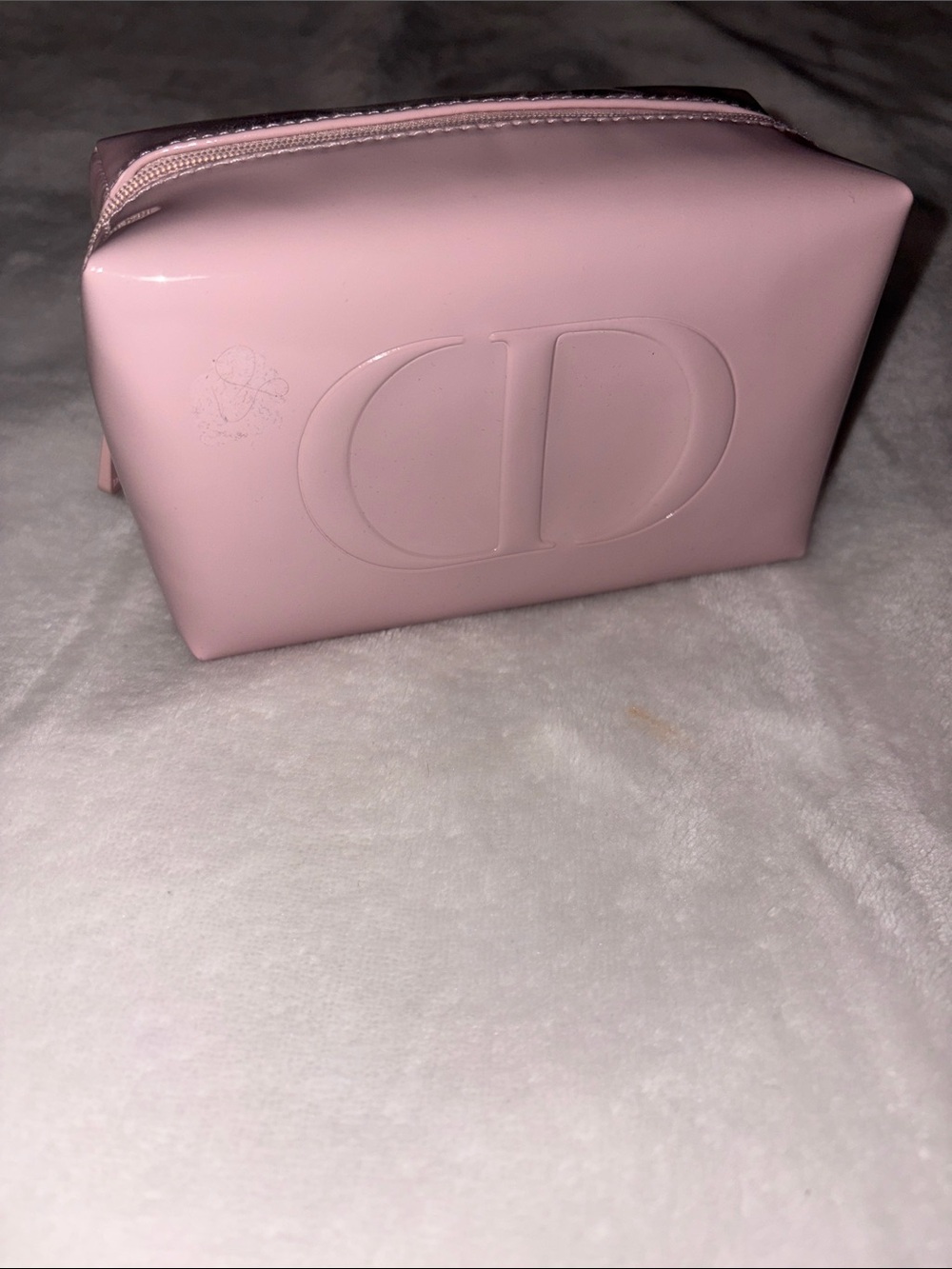 Dior Pink Embossed CD Cosmetic Pouch